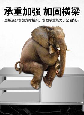 不锈钢拉门台不锈钢加厚操作台厨房操作拉门打荷台多功能