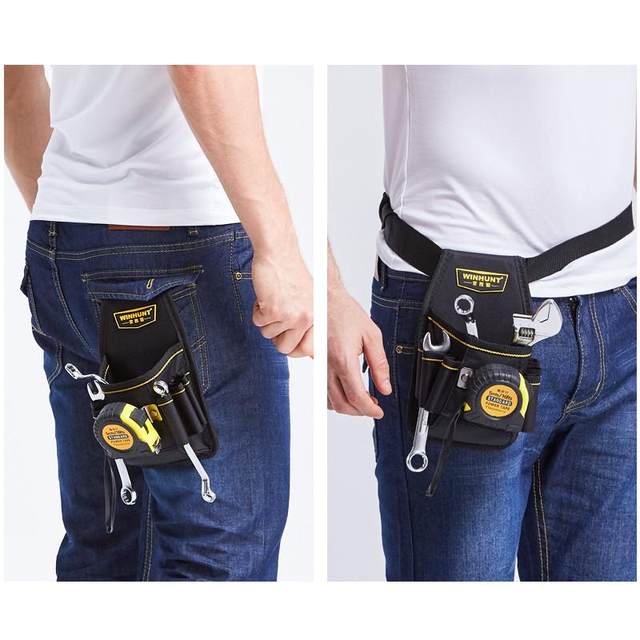 Frequently Scandal Electrician Tools Waist Hanging Package Sturdy and Durable Maintenance Portable Small Multifunctional Hardware Storage Tool Set Bag