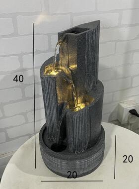 跨境现货现代简约创意台式微景观流水喷泉摆设办公加湿器乔迁礼品
