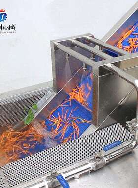 涡叶菜切双头切割割清洗水线 食品加工产设备 切流割流清洗生线