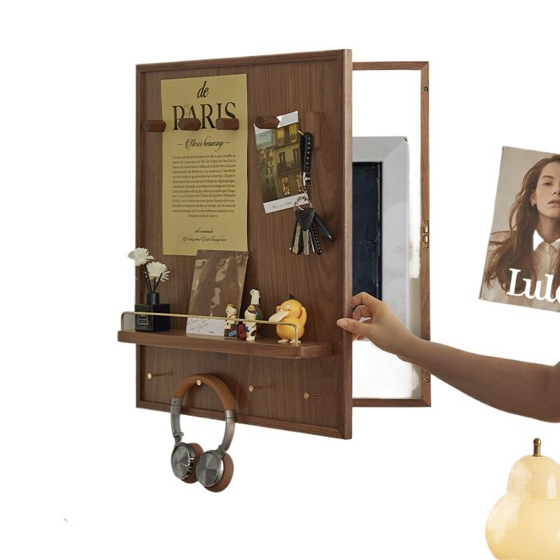 开式架F99J5M5M电表箱装饰画遮挡网红实门木配黑胡桃挂画轻奢感置 - 图3