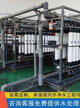 定制反渗透净水设备酒店工厂工业用水5吨PLC全自动超滤过滤器水处