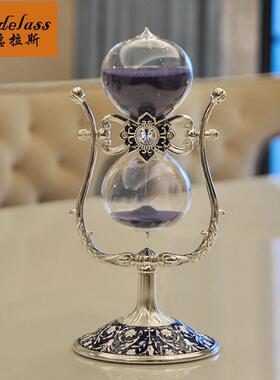 班德拉斯 沙漏摆件 玻璃创意计时器个性结婚礼物简约现代客厅摆件