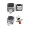LA53 explosion-proof button switch self-covering access control switch aluminum alloy dustproof and waterproof button box emergency stop switch