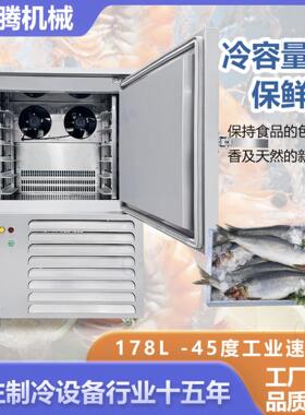 -45度立式不锈钢门速冻机汤圆包子食品海鲜速冻柜4-6盘工业冰柜