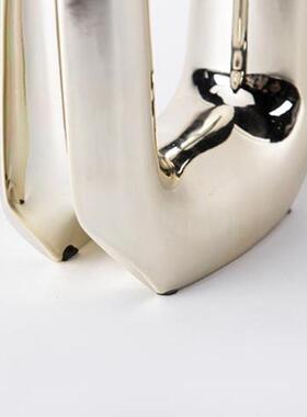 千大新品D-S22BJ3现代简约浅金色创树脂摆件桌面意样间餐边柜组合