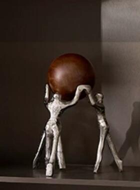 现代书简约创守护地球摆件样房间装饰品房布置陈列意NIB书柜板摆