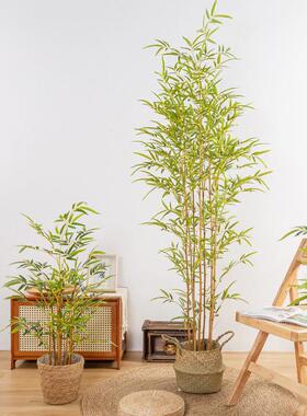高级仿真绿植竹子盆栽室内客厅新中式禅意造景假竹子植物装饰摆件