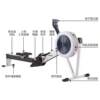 Wind resistance rowing machine 2 folding fitness household wind resistance rowing body equipment intelligent resistance adjustment C section fitness