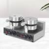 Double-head waffle oven, commercial waffle maker, heart-shaped electric heating pancake machine, commercial waffle maker, electromechanical pancake stall manufacturer
