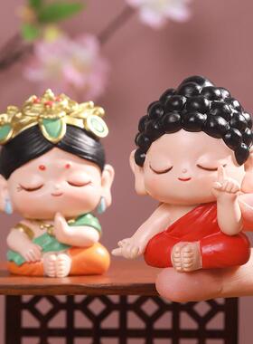 工厂卡通树脂桌面小摆件创意神仙公仔手工艺品工位装饰品现货