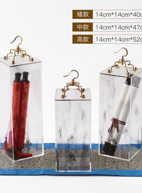 新中式水墨亚克力盒子古典鸟笼摆件茶室禅意山水墨画书房装饰品