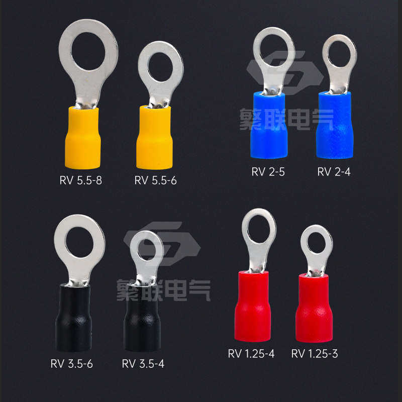 RV圆型冷压端子电线O形接头接线端子铜鼻子预绝缘线耳DIY组合套装,淘宝优惠券,粉丝福利购,淘宝优惠卷