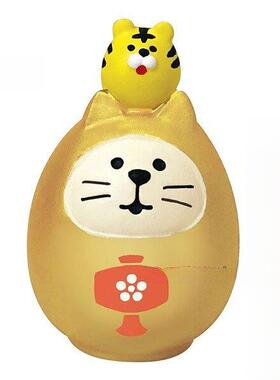 达摩图鉴摆件日本正版DECOLE猫concombre迷你潮玩设计场景礼物