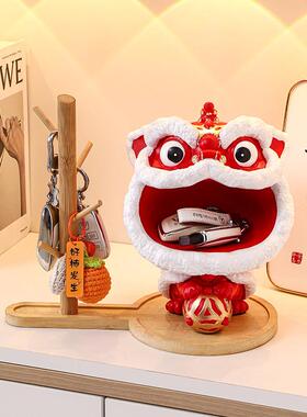 国潮醒狮入户门口钥匙收纳玄关装饰摆饰客厅轻奢高档乔迁新居礼品
