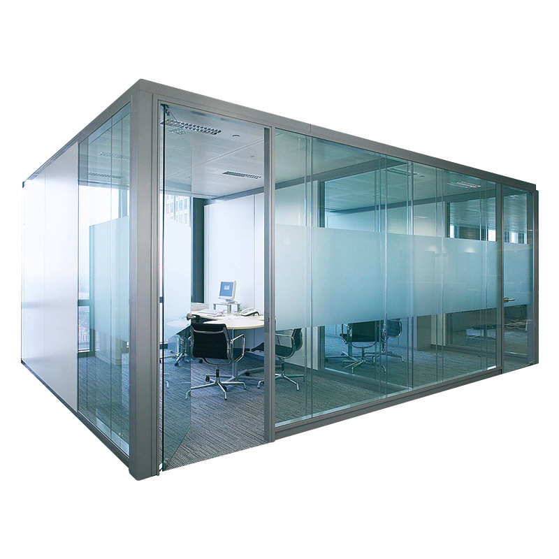 办公室玻璃隔断墙铝合金屏风高隔断间钢化玻璃中空内置百叶隔音间 - 图3