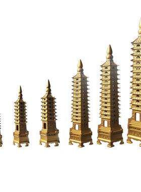 黄铜文昌塔摆件9九层13十三层书房桌面装饰工艺品厂家