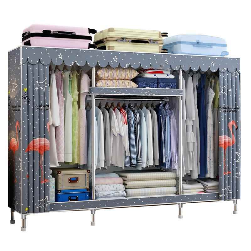 20MMCT简易衣柜家用出屋室布衣柜卧组装出租收纳衣租橱多功能房结 - 图3