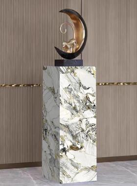 岩板花架摆件家居客厅沙发电视柜旁边高级感雕塑展示台底座装饰品