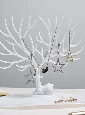 钥匙树枝收纳玄关鹿角挂钩置物架挂架免打孔进门门口创意摆件