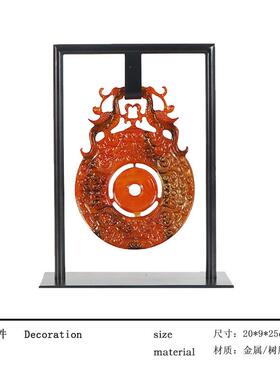 宋代美学新中式国风样板间客厅茶几茶具托盘茶室桌面组合搭配摆件