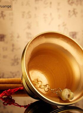 铜铃铛敲门铜铃铛黄铜风铃挂饰门饰大号小风铃挂件家居