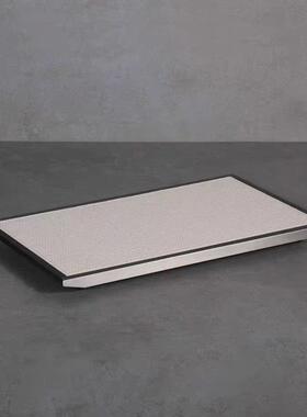 简约现代轻奢皮质长形金属托 托盘置物样板间客厅茶几桌面装饰摆