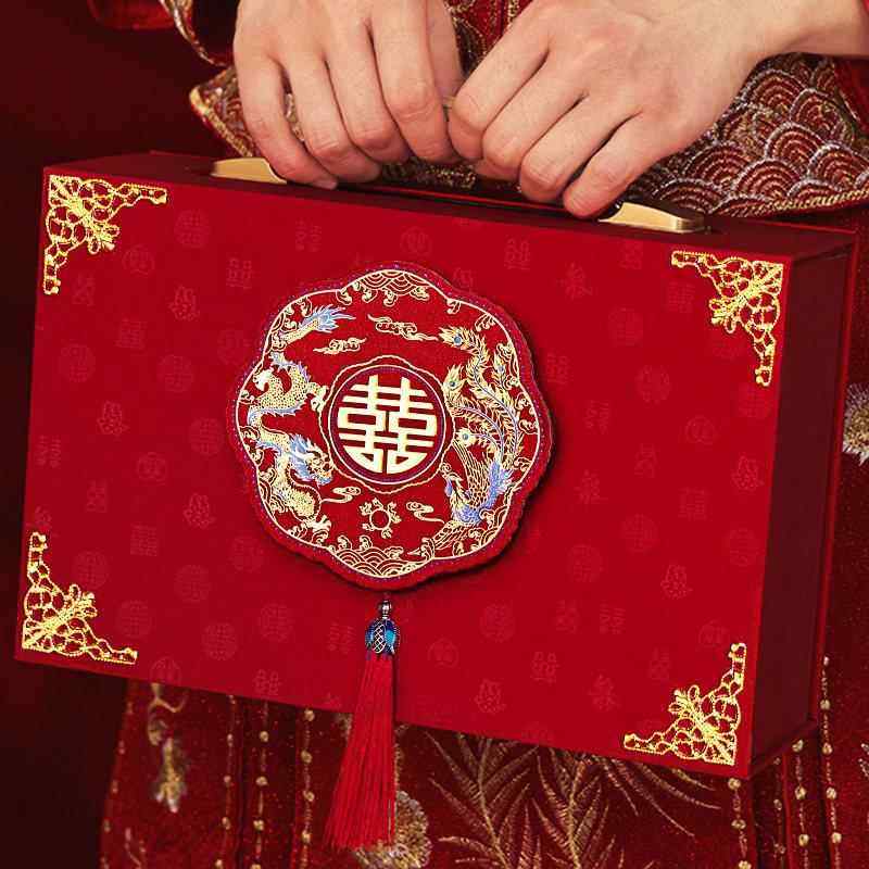 结婚彩礼钱盒子订婚彩礼箱现金彩礼盒钱包布置装饰聘金礼金盒高档,淘宝优惠券,粉丝福利购,淘宝优惠卷