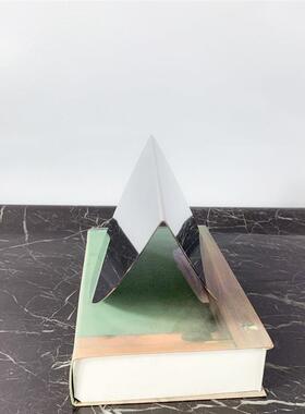 简约现代银色镜面金属几何半圆形摆件样板间客厅玄关桌面装饰品