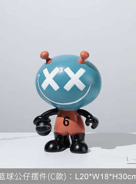 现代简约家居客厅卡通雕塑摆件售楼处样板房间儿童房桌面装饰品