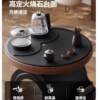 2026 island mobile solid wood tea table tea set complete set of balcony small tea table high-end kettle leisure table