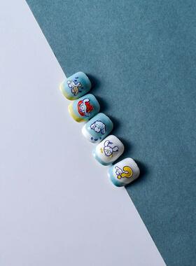 Cartoon Dog 5D Nail Art Stickers玉桂狗卡通浮雕美甲贴纸指甲贴