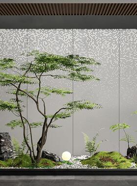 彷真绿色植物鸡爪槭假枫树简约现代景观造景搭配橱窗商场植物装饰