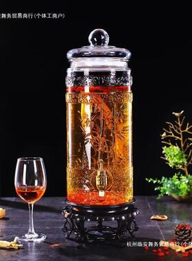 泡酒玻璃瓶斤斤带龙头密封加厚酿酒酒瓶家用泡酒坛泡酒罐