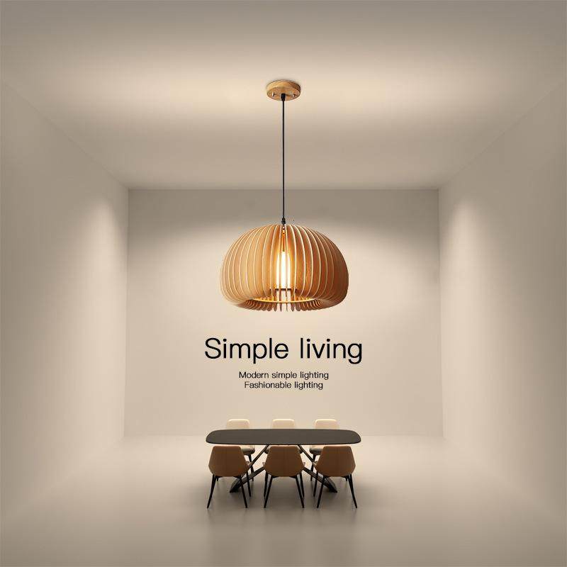 餐厅吊灯日式复古卧室吊灯木质创意民宿灯具艺术中古原木风南瓜灯,淘宝优惠券,粉丝福利购,淘宝优惠卷