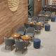 Chain coffee shop tables and chairs office leisure negotiation reception rest area book bar catering milk tea shop sofa solid wood