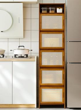 厨房置物架收纳柜子夹缝柜储物柜多层落地锅具冰箱窄缝隙放碗碟盘