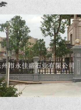 大门立柱户外庭院围墙整石门柱自建房别墅中式欧式石柱入户石门