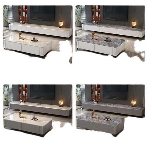 岩板茶几客厅家用小户型2025新款现代简约轻奢茶桌组合 - 图1