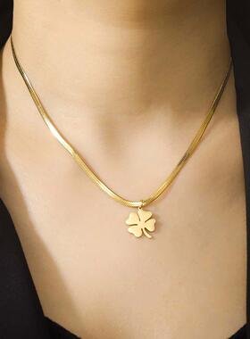 Stainless Steel Necklaces Boho Snake Blade Chain Clover Goth