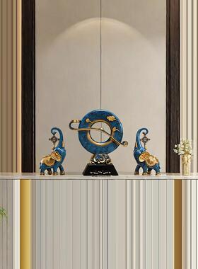 办公室大象招财摆件中式家居客厅电视柜玄关桌酒柜装饰品乔迁礼物