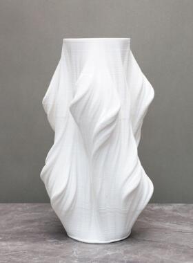 现代简约白色插花花器装饰品样板房酒店客厅餐厅玄关家居花瓶摆件