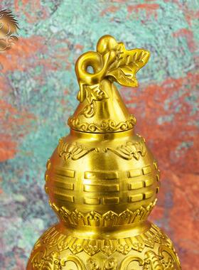 器宏达全黄八卦天医葫芦天医九铜铜葫芦办公室玄关龙龟葫芦铜礼品