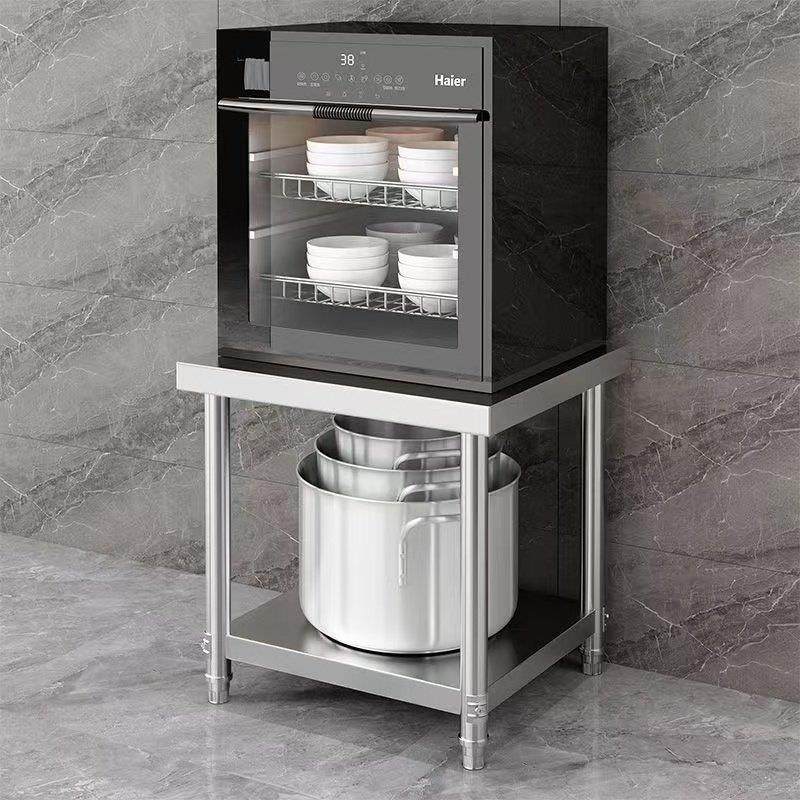 不锈钢家用方桌收纳操作台正方形烤箱咖啡机收纳层架厨房储物切菜,淘宝优惠券,粉丝福利购,淘宝优惠卷