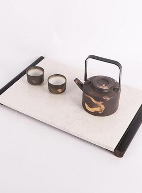 新中MC-TY-76摆式风格茶样板房茶室布置级感售楼处软装装饰品壶茶