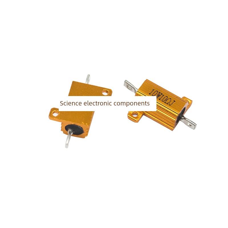 黄金电阻50W大功率铝壳Rx24-5W10W25W100W200W300W1Rω4R6Ω8K欧 - 图2