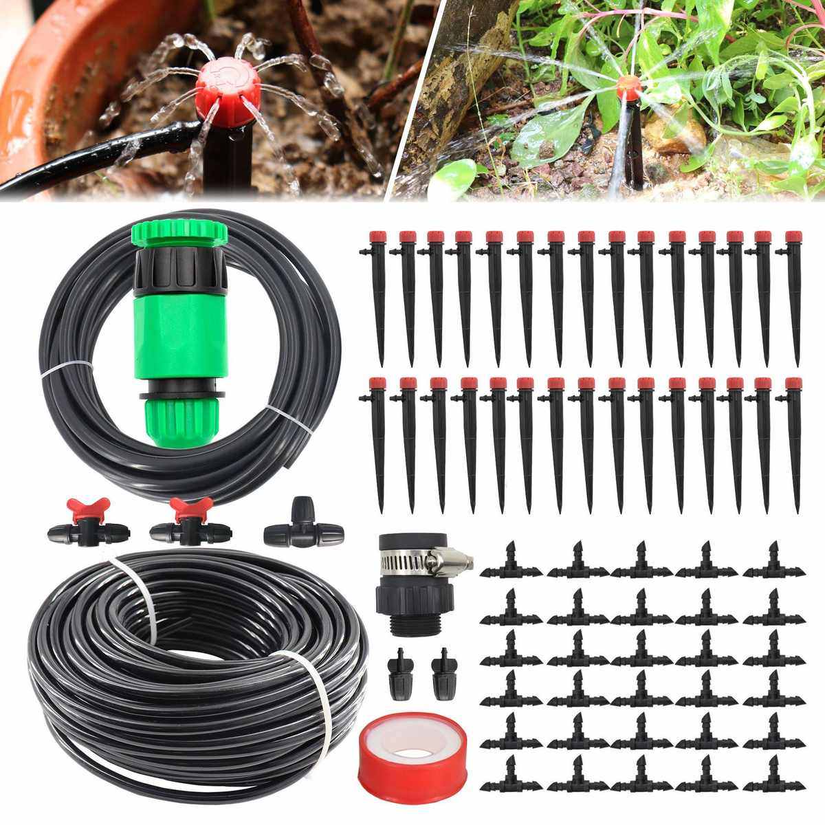 热销园艺可调喷头滴灌系统植物盆栽浇水套装阳台园林灌溉工具,淘宝优惠券,粉丝福利购,淘宝优惠卷