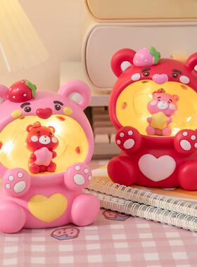 直销新款太空人宇航员小夜灯树脂摆件可爱少女心床头卧室星星灯情