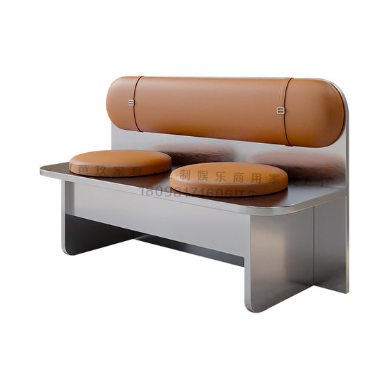 网红轻奢定制不锈钢奶茶咖啡小吃日料寿司店烤肉烧烤餐饮卡座桌椅