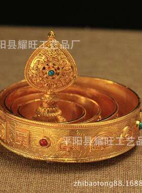 堂供品 三寸十七堆供扎 四加行4铜合金4CMZP曼 盘曼茶罗带托
